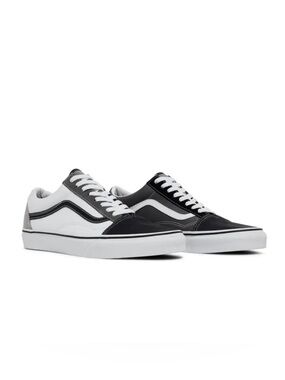 Classic Black & White Low-Top Skate Sneakers